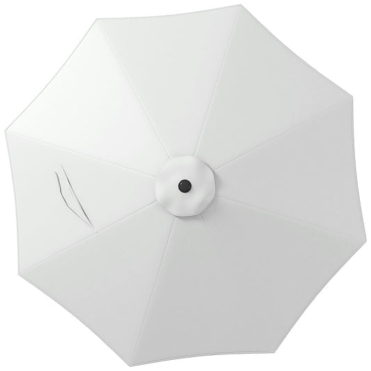 Outsunny Toldo De Recambio De Sombrilla De 3 M Con Ventilación Superior Blanco_0