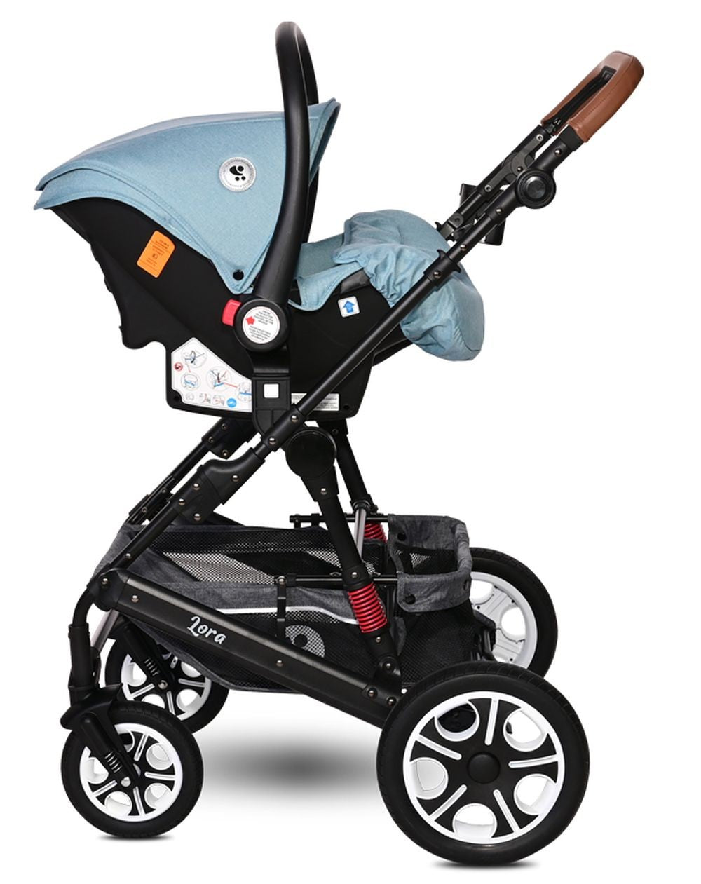 Carro De Bebé Tres Piezas Convertible Lora Hasta 15 Kg Sky Blue_4