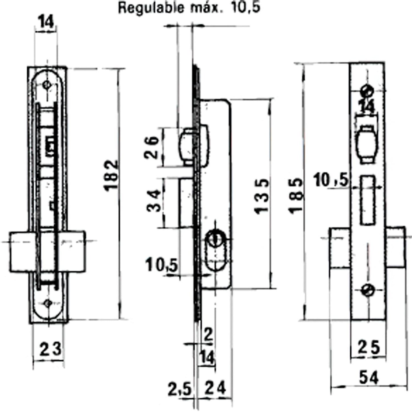 Cerradura Lince 5551 Aluminio   14 Mm._1