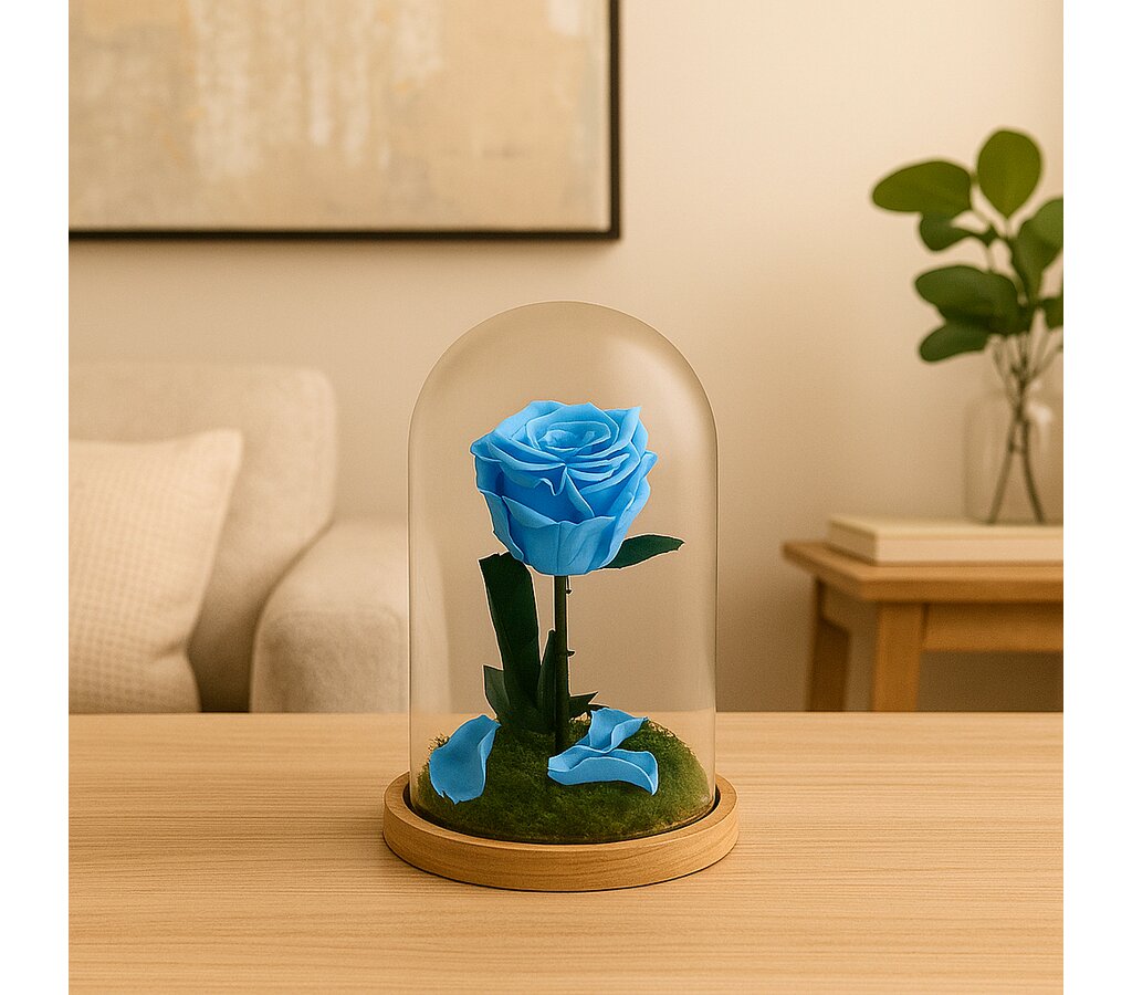 Mundo Eterno Rosa En Cúpula Azul Claro 12x20cm_1