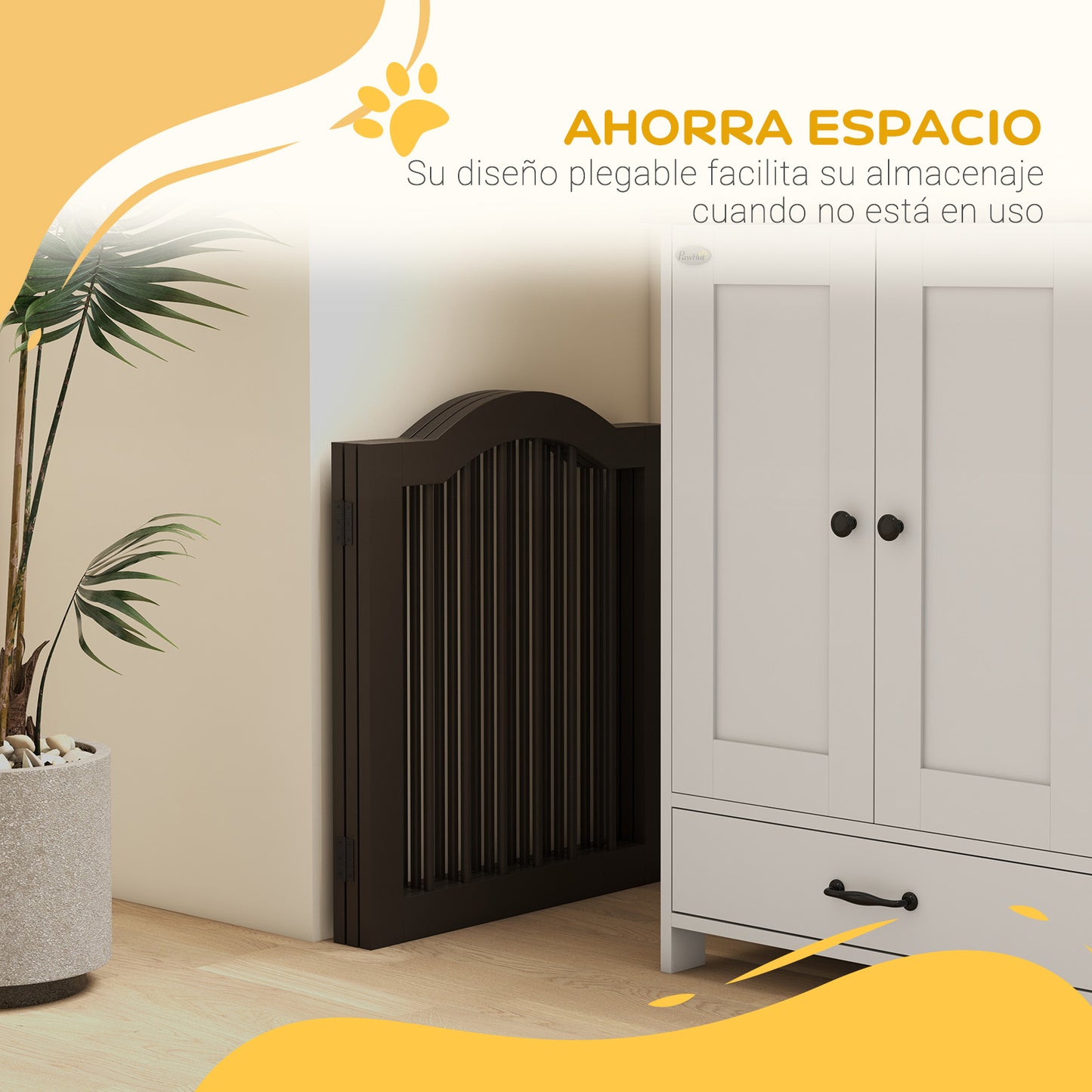 Pawhut Barrera De Seguridad Para Perros Pequeños Plegable 154_4