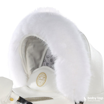 Pelo Decorativo Para Carro De Muñecas Blanco