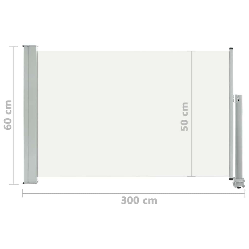 Vidaxl Toldo Lateral Retráctil De Jardín Color Crema 60x300 Cm_2