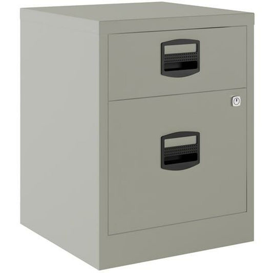 Cajonera Bisley Pfa 1 Cajón Personal, 1 Cajón Archivo. Móvil 40cm Gris_0