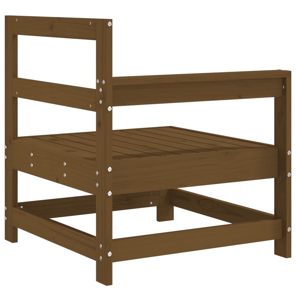 Vidaxl Sofá Esquinero De Madera Maciza De Pino Marrón Miel_4