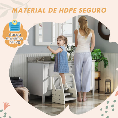 Aiyaplay Taburete Para Niños Ajustable De 2 A 3 Peldaños_4