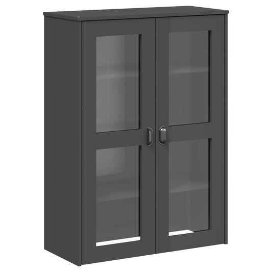 Aparador Alto Viken Madera De Pino Gris Antracita 80x40x190 Cm / Vetonek_0