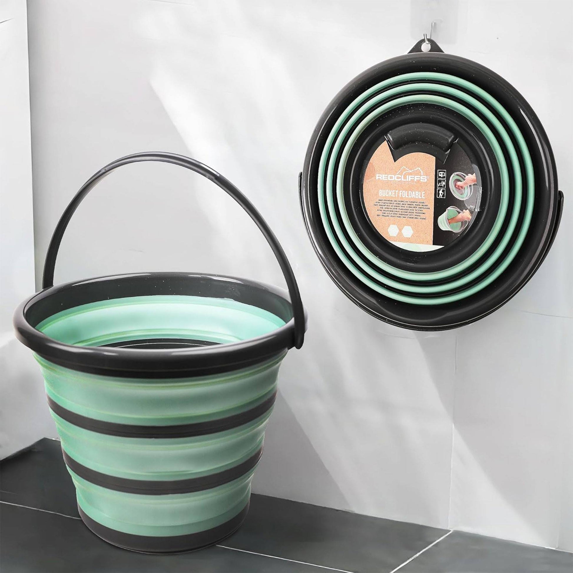 Well Home Cubo Plegable 10l Verde Claro_2