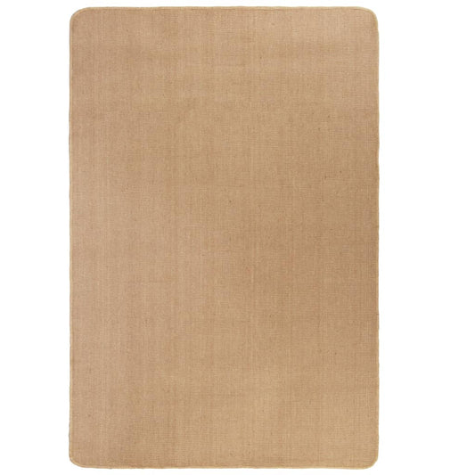 Alfombra De Yute Con Reverso De Latex Color Natural 140x200 Cm / Vetonek_0