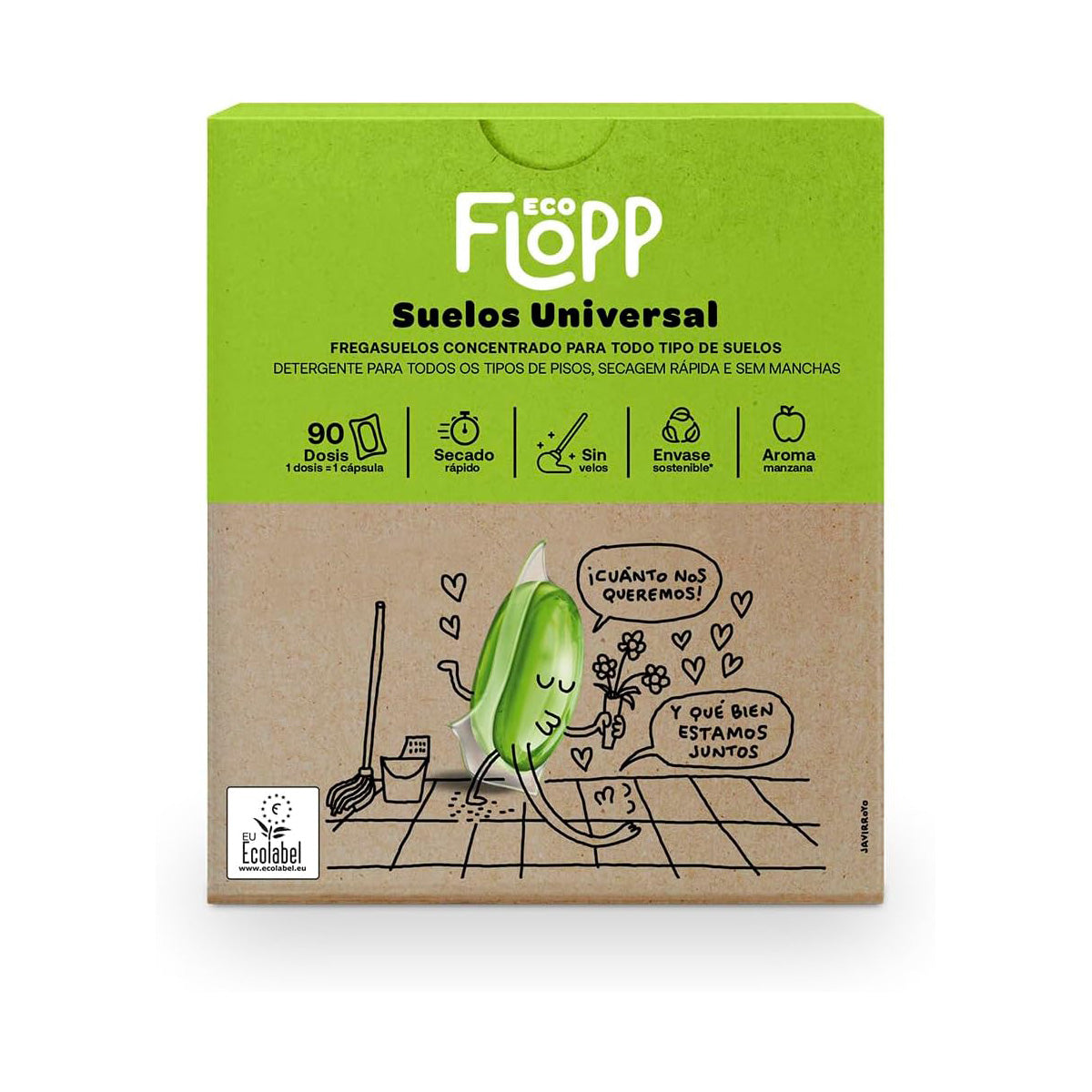 Limpia Suelos Universal BIO Eco Pack Flopp  90 cápsulas