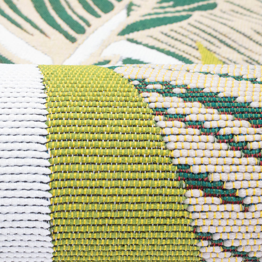 Alfombra Salón, Dormitorio, Cocina Yute Efecto Tropical Foliage Patterns Verde/beige 150x200cm- Decoración- Home Furnishing_2