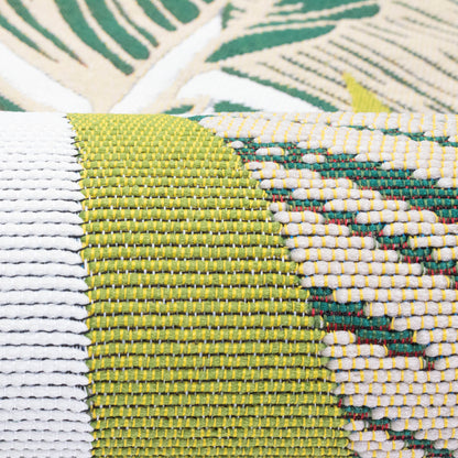Alfombra Salón, Dormitorio, Cocina Yute Efecto Tropical Foliage Patterns Verde/beige 150x200cm- Decoración- Home Furnishing_2