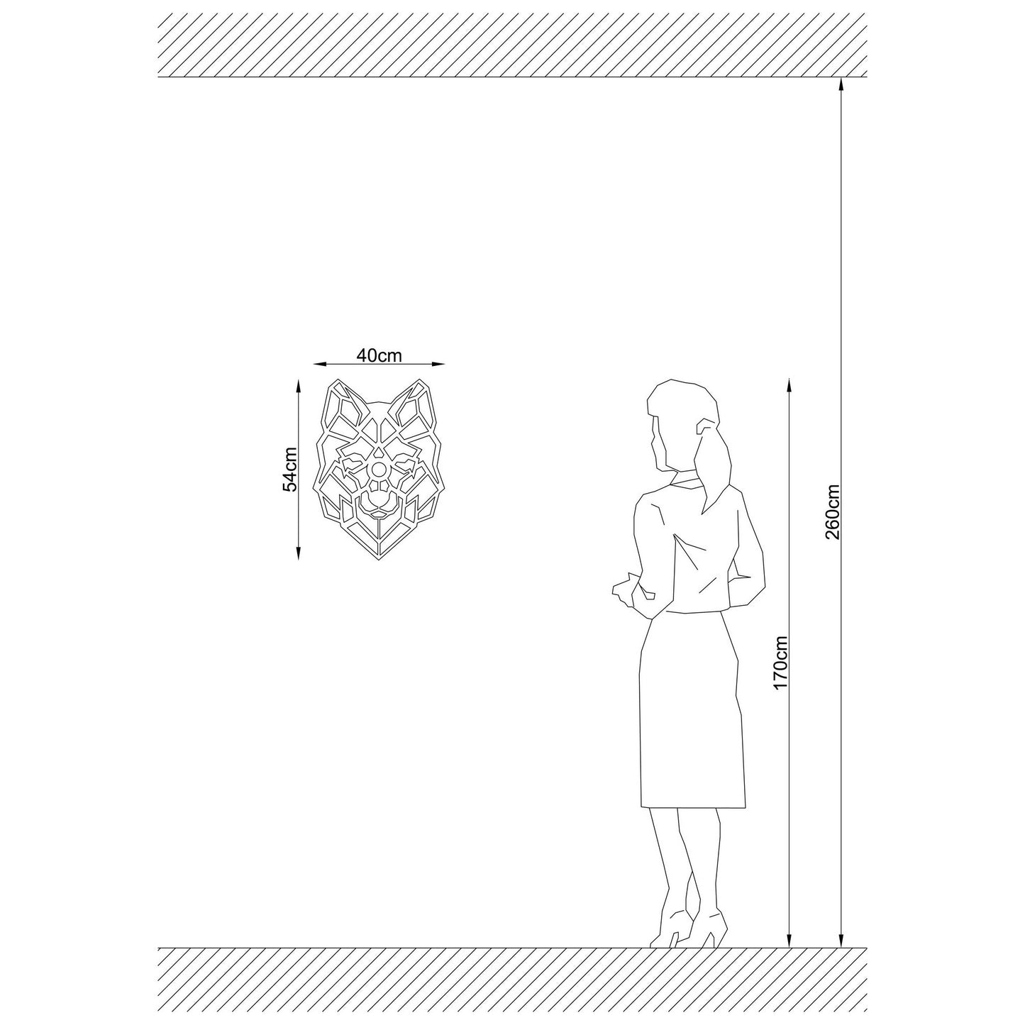 Aplique De Pared, Mdf , Negro, 40x12x54, Casquillo E 27 Max 100 W_1