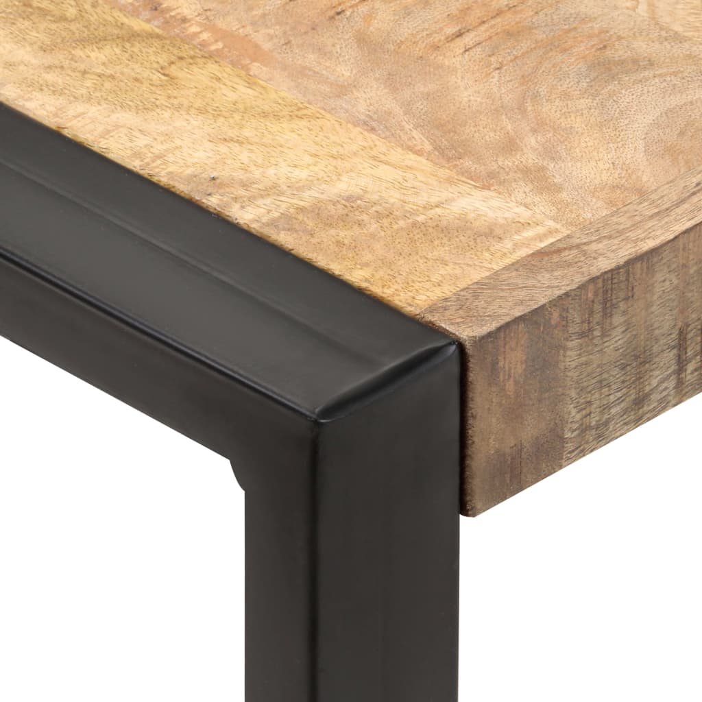 Mesa De Comedor Madera Maciza De Mango Rugosa 70x70x75 Cm_1
