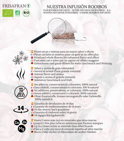 Infusión De Rooibos Antioxidante Ecológica En Pirámides | Calidad | Frisafran 15 Uds_4