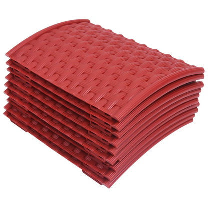 Vidaxl Falda Del Árbol De Navidad Roja Ø65x19,5 Cm_3