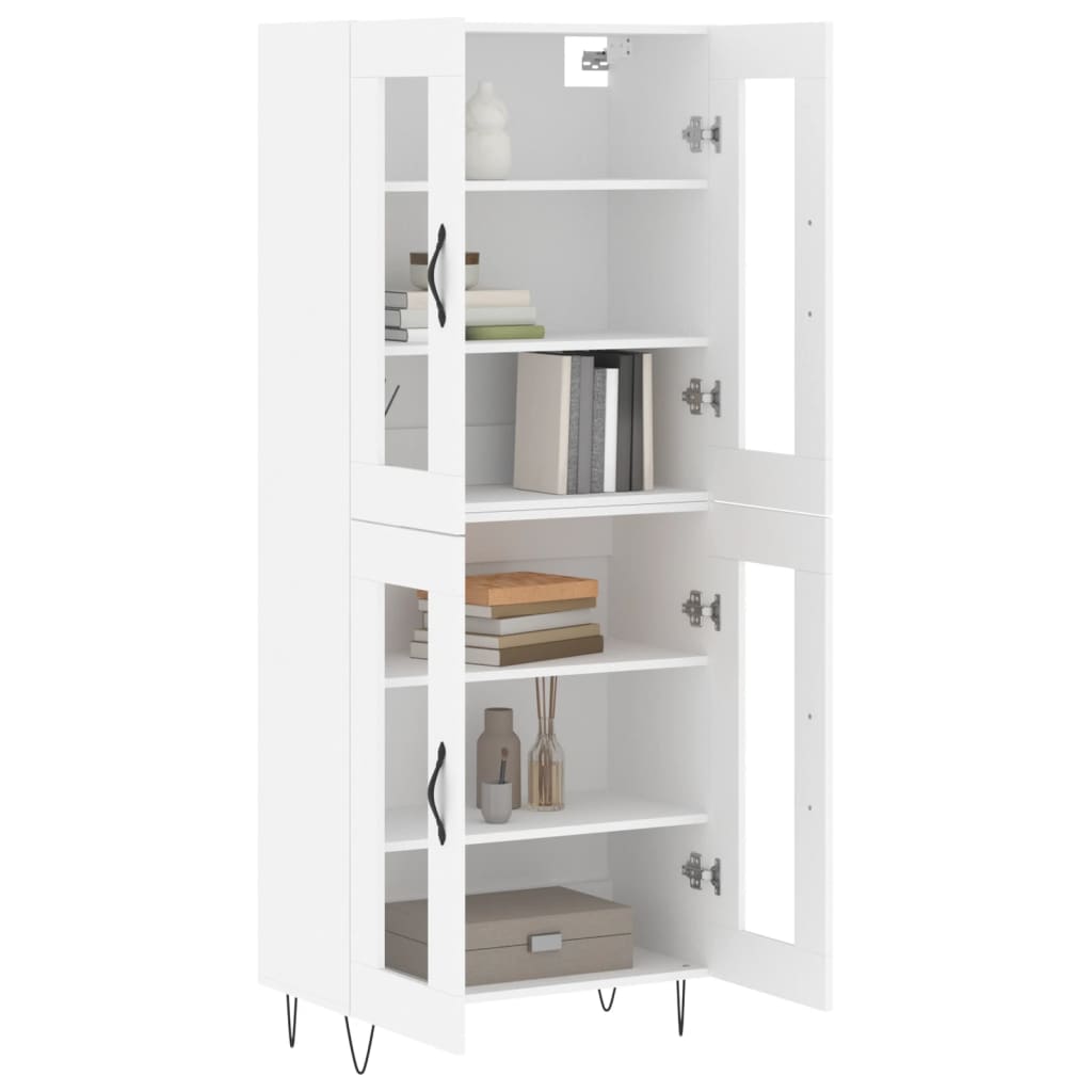 Aparador Alto Madera Contrachapada Blanco 69,5x34x180 Cm_2