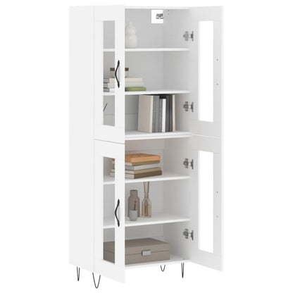 Aparador Alto Madera Contrachapada Blanco 69,5x34x180 Cm_2