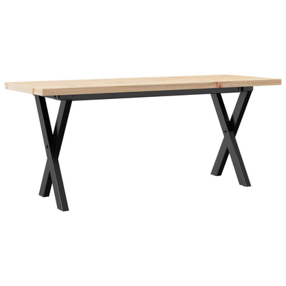 Mesa De Centro Marco X Madera Maciza Pino Y Acero 110x40x45,5cm_0