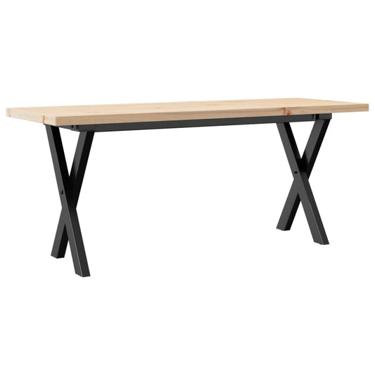 Mesa De Centro Marco X Madera Maciza Pino Y Acero 110x40x45,5cm_0