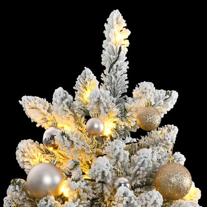 Vidaxl Árbol De Navidad Artificial Con Bisagras 300 Led Y Bolas 180 Cm_1