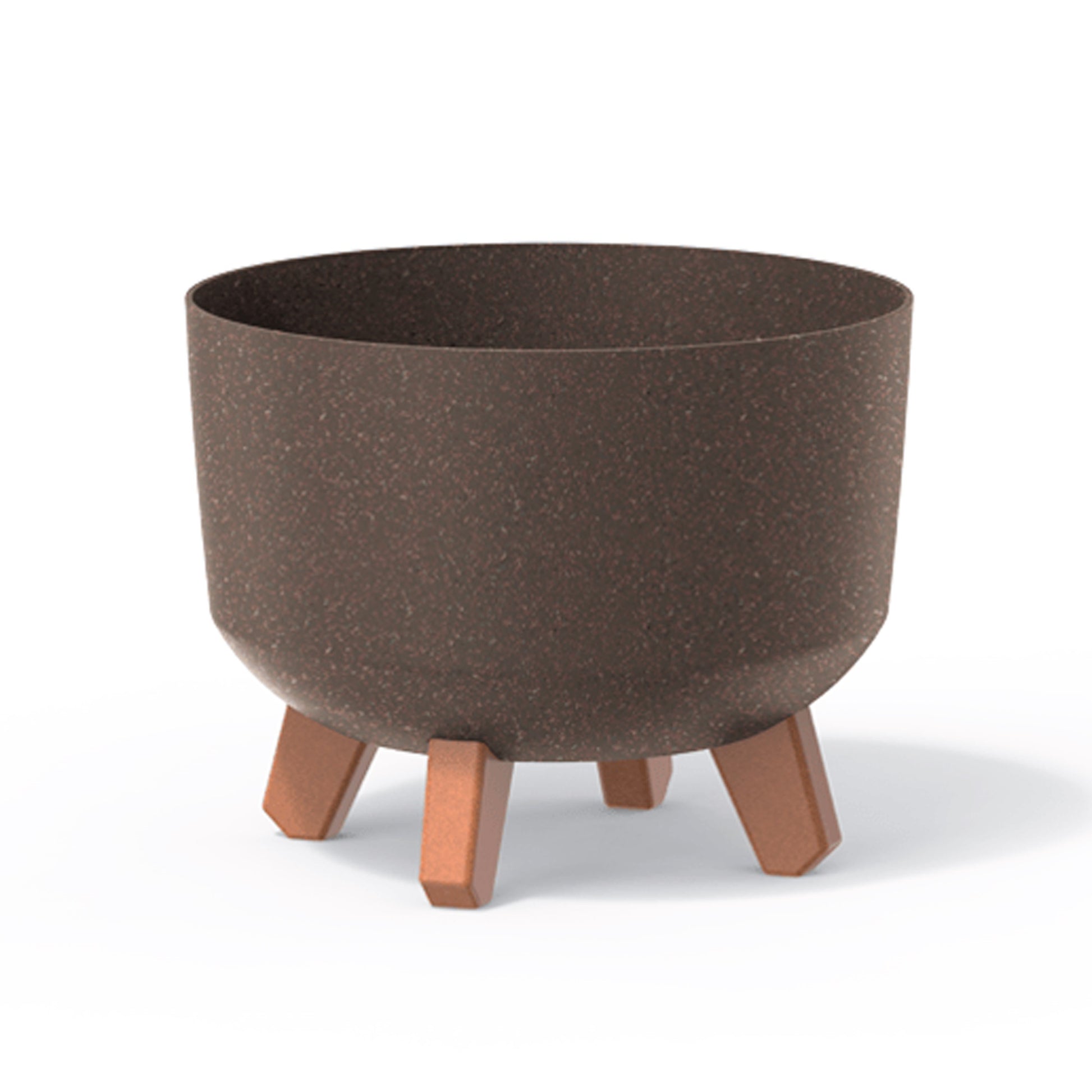 Macetero Color Café,sin Depósito , Colección Gracia De 23,5 X 23,5 X 18,7 Cm, Capacidad De 5,1 L._0