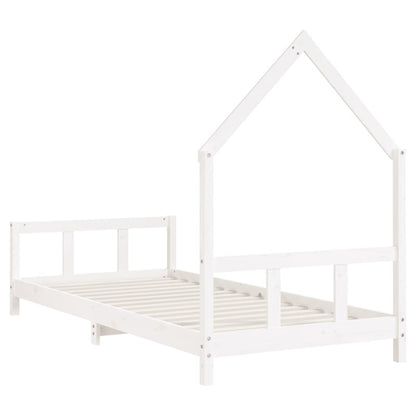 Vidaxl Estructura De Cama Para Niños Madera De Pino Blanco 90x190 Cm_5