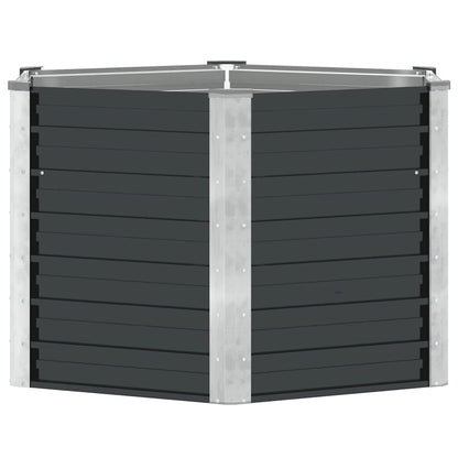 Arriate De Acero Galvanizado Gris Antracita 129x129x77 Cm_4