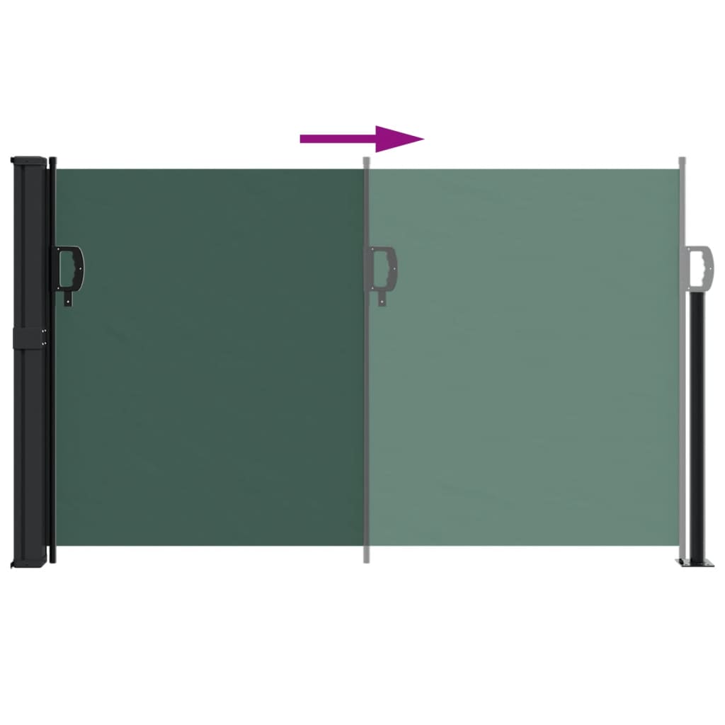 Toldo Lateral Retráctil Verde Oscuro 120x500 Cm_3