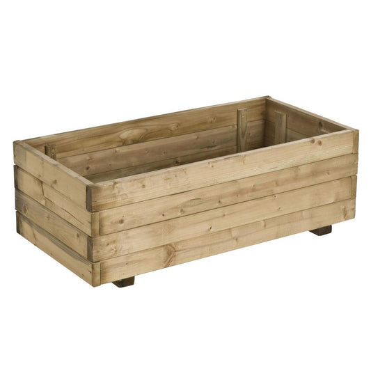 Jardinera madera rectangular 80 x 40 cm 63 L