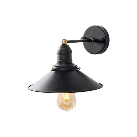Aplique De Pared, Metal , Negro, 24x27x20, Casquillo E27 Max 40 W_0
