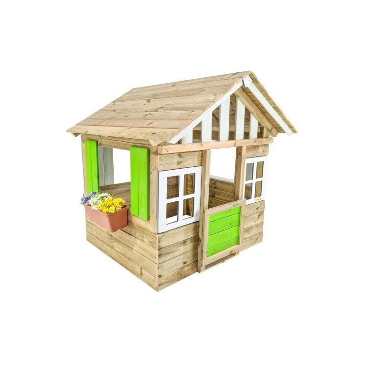 Casita De Madera Masgames Lollipop Verde Sin Suelo De Madera._0