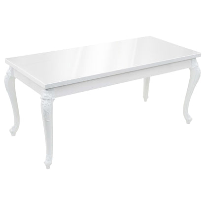 Mesa De Comedor Blanco Brillante 179x89x81 Cm_0