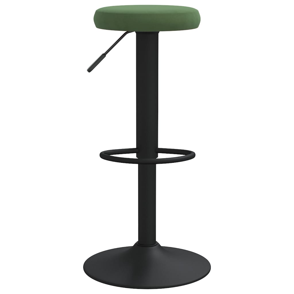 Taburetes De Cocina 2 Unidades Terciopelo Verde Oscuro_2