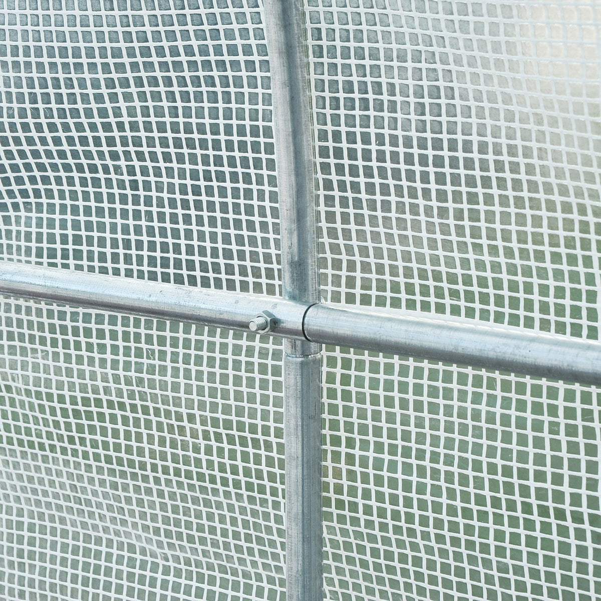 Outsunny Invernadero Túnel 245x200x200cm Con 4 Ventanas Cultivo Plantas Blanco_4