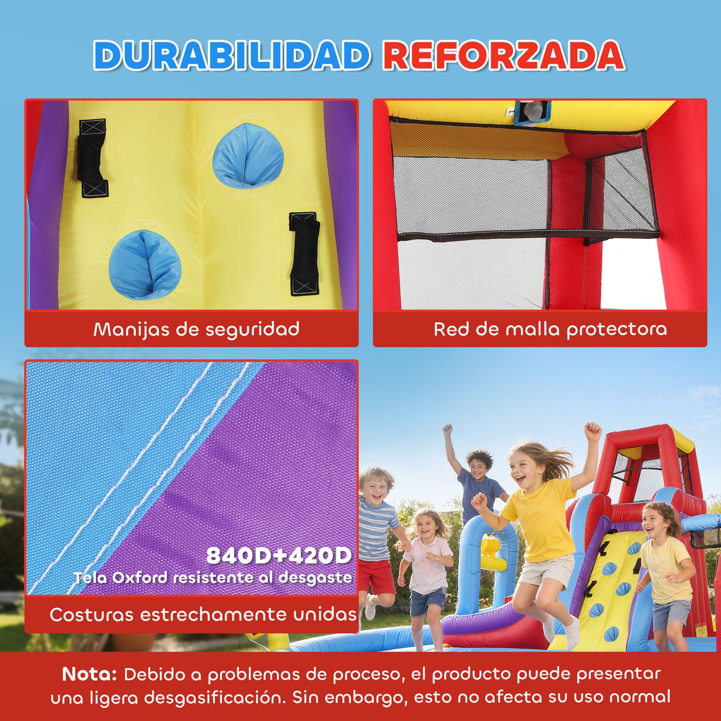 Aiyaplay Castillo Hinchable Acuático Con Soplador 550w 6 En 1 Tobogán Piscina_4