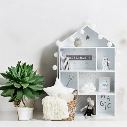 Well Home - Librería Infantil En Forma De Casa Con 7 Espacios Gris Atmosphera._2