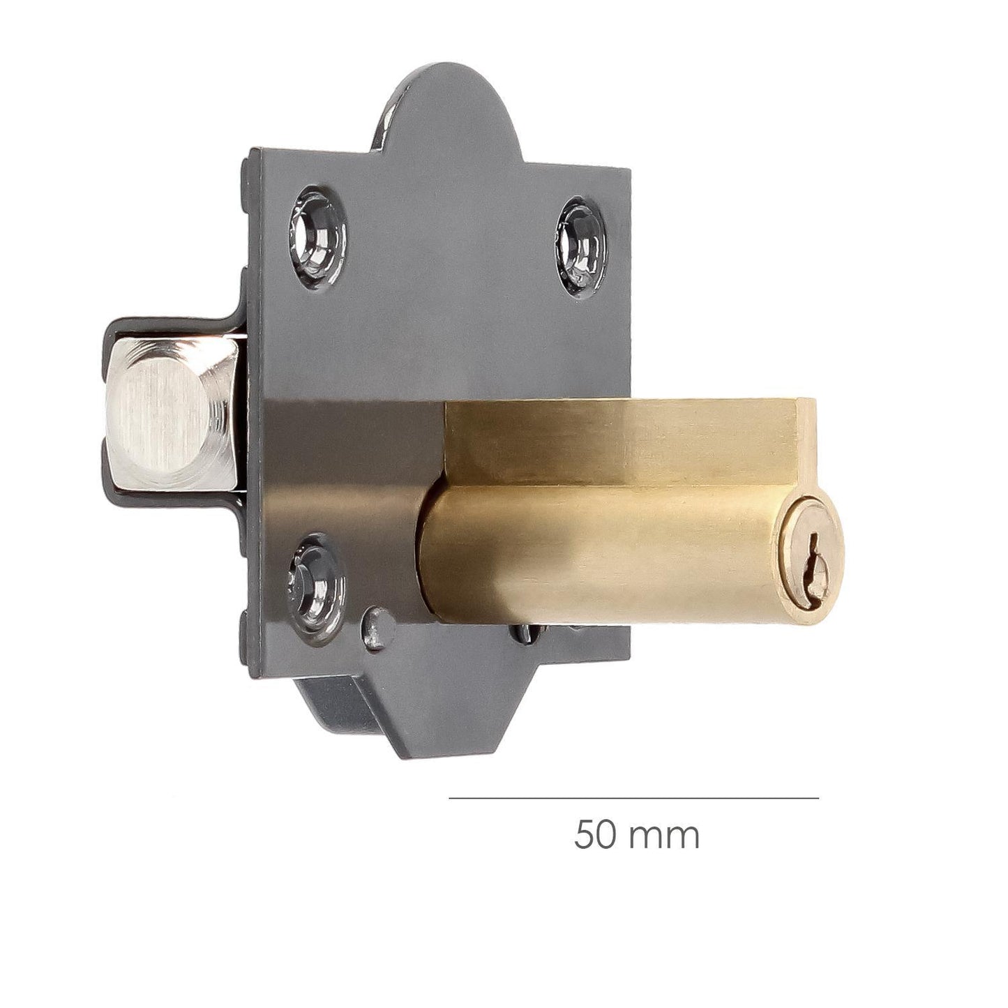 Cerrojo B-7 Llave Y Pulsador Pasador De 143mm Cilindro De Pera De 50mm_2