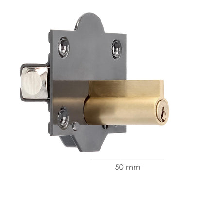 Cerrojo B-7 Llave Y Pulsador Pasador De 143mm Cilindro De Pera De 50mm_3