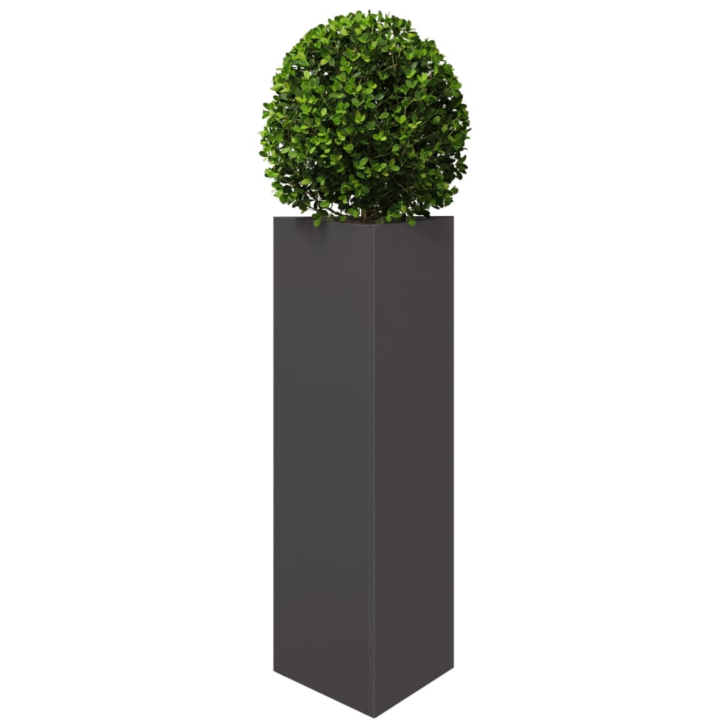 Jardinera Triangular Acero Negro 30x26x75 Cm_2