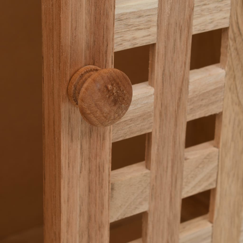 Mueble De Lavabo Madera Maciza De Nogal 66x29x61 Cm_3