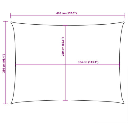 Vidaxl Toldo De Vela Rectangular Tela Oxford Negro 2,5x4 M_2