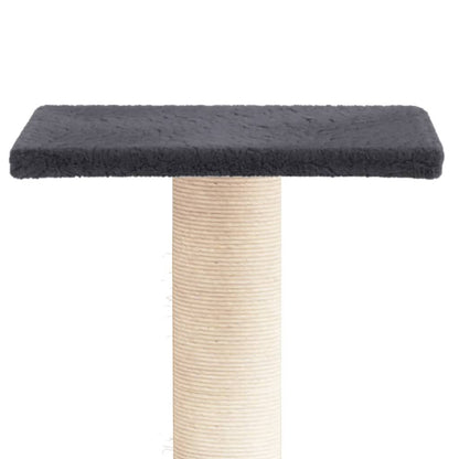 Vidaxl Poste Rascador Para Gatos Con Plataforma Gris Oscuro 38 Cm_3