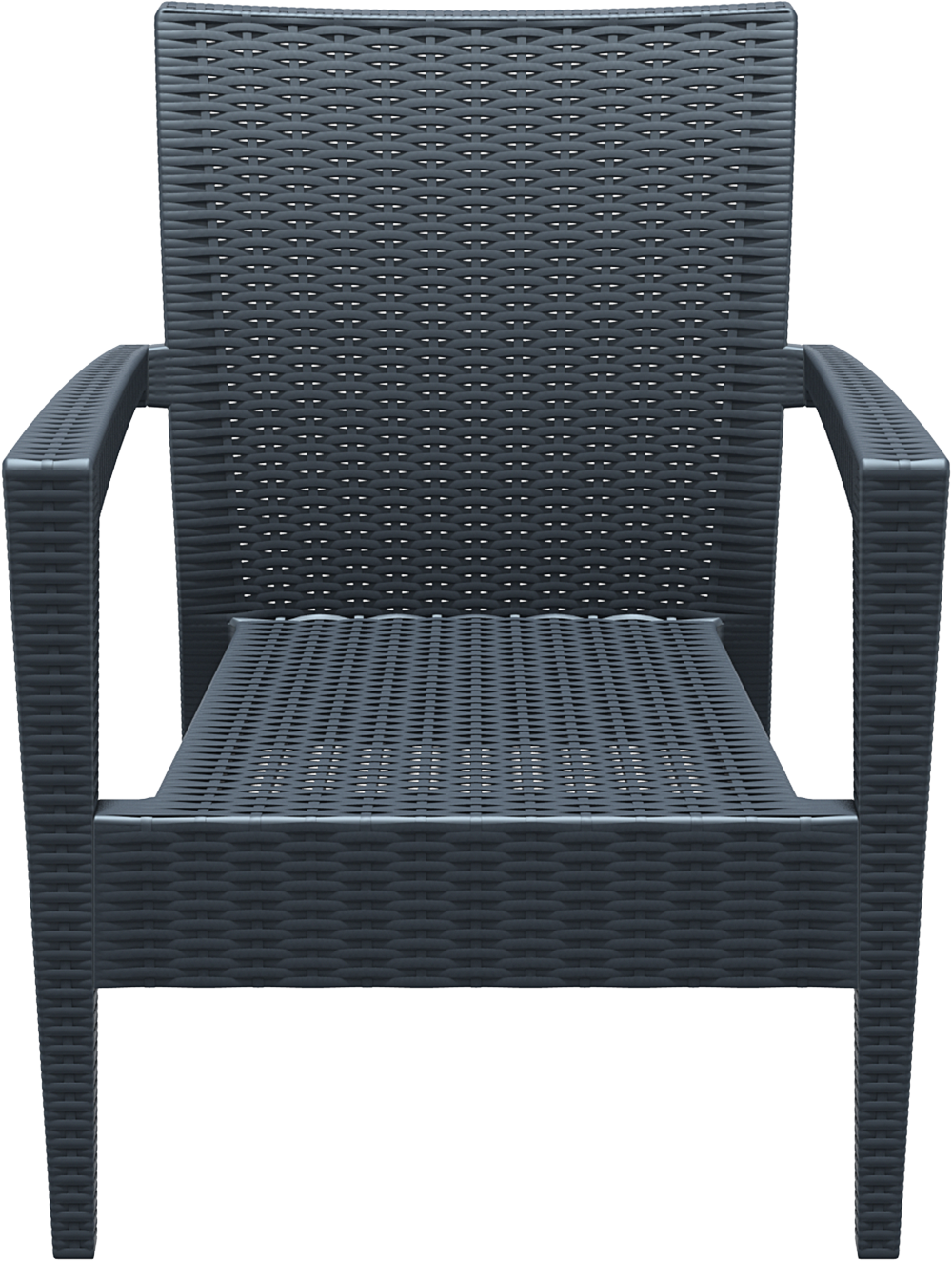 Siesta Exclusive Pack De 2 Sillones Miami Lounge Armchair Ratán Gris_1