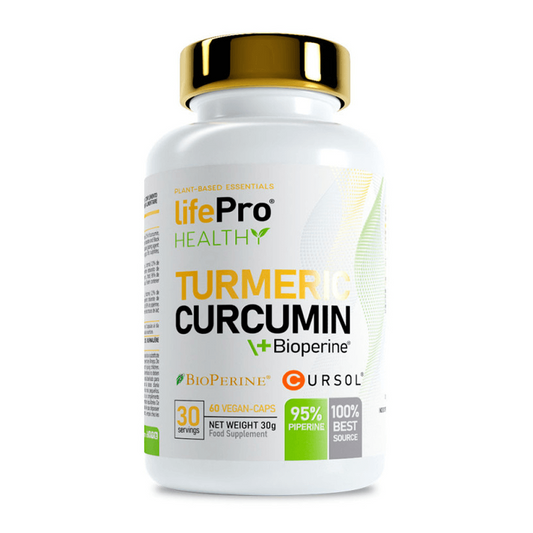Turmeric Curcumin + Bioperine - 60 Cápsulas Veganas - Mejora General - Lifepro_0