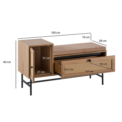 Zapatero Con Asiento 100x60x38 Cm_3