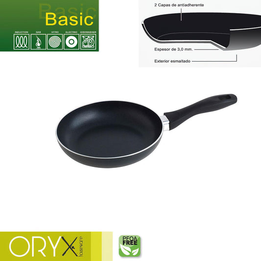Oryx Sartén Aluminio Antiadherente Basic, Alta Resistencia, Apta Inducción, Libre Pfoa, Diámetro 20 Cm, Espesor 3 Mm._0