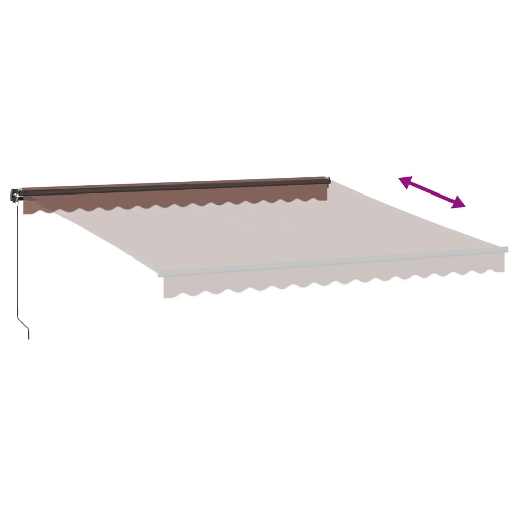 Toldo Retráctil Manual Marrón 400x350 Cm_4