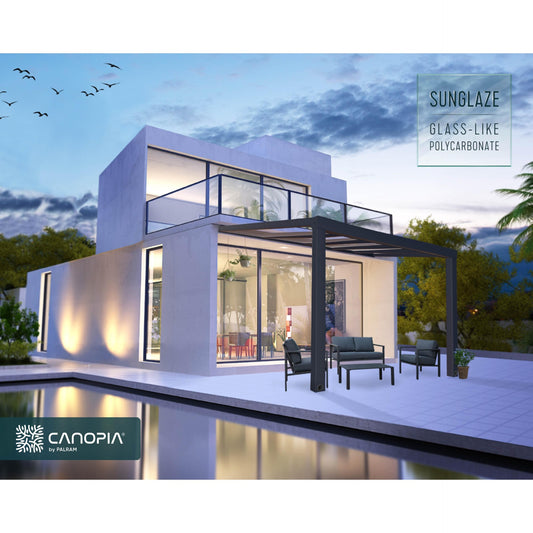 Pérgola adosada Stockholm 342x370 cm