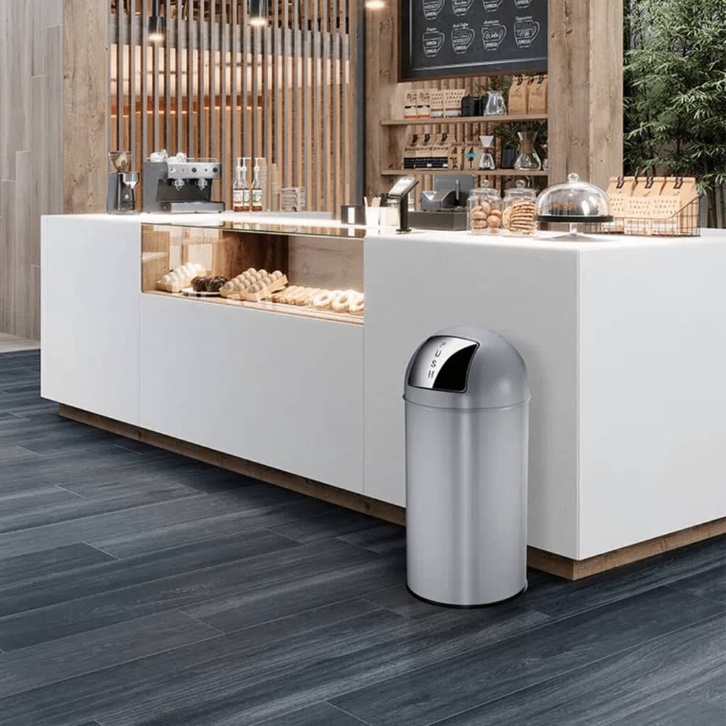 Eko Cubo De Basura Con Tapa De Empuje Push 40 L Gris Mate_3